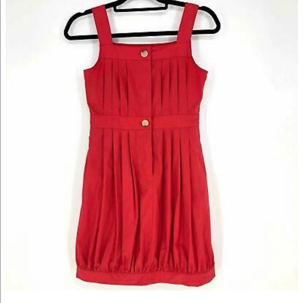 Theory Reubena Red button mini summer dress
